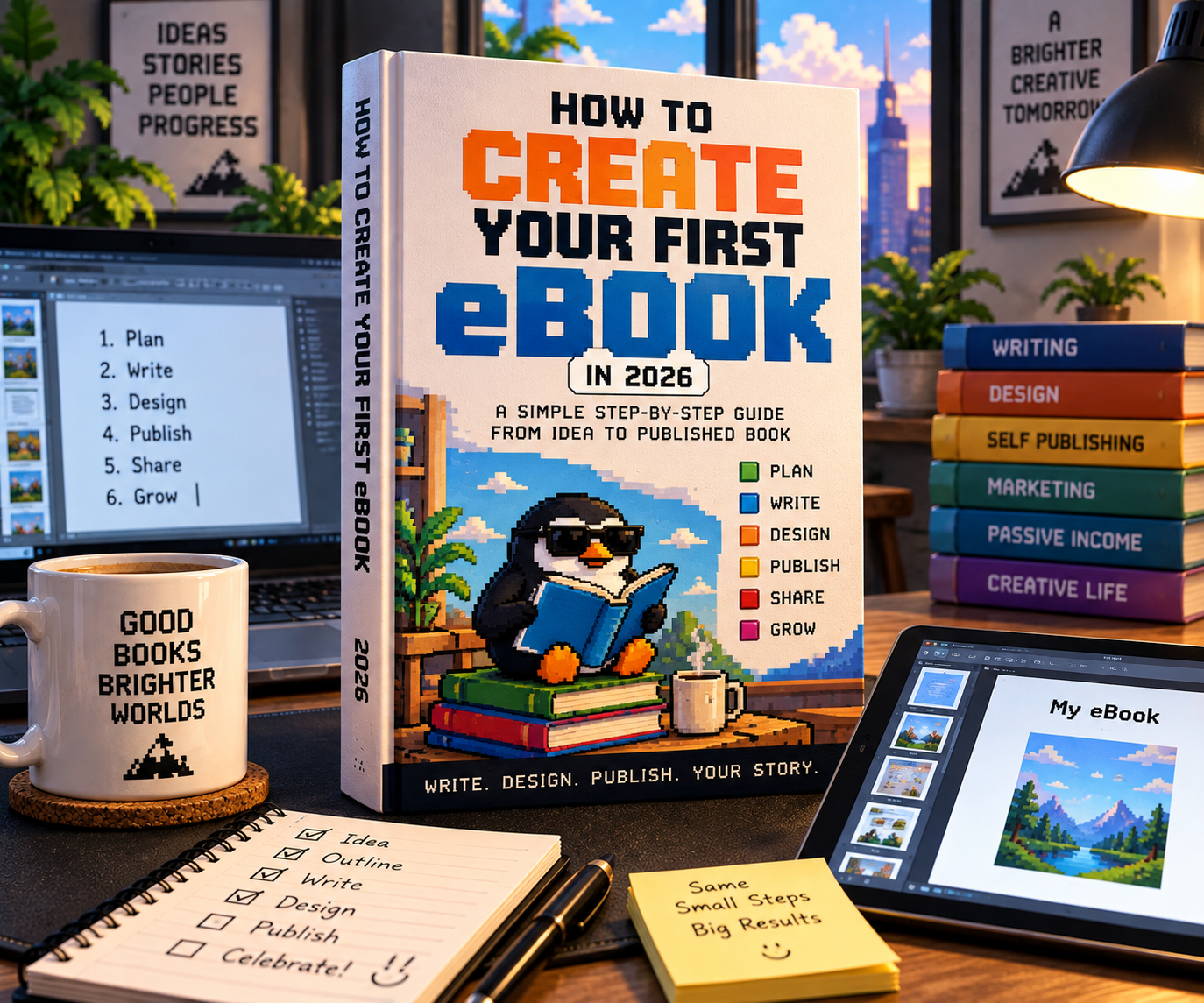 How to Create Your First eBook in 2026 illustrated publishing guide